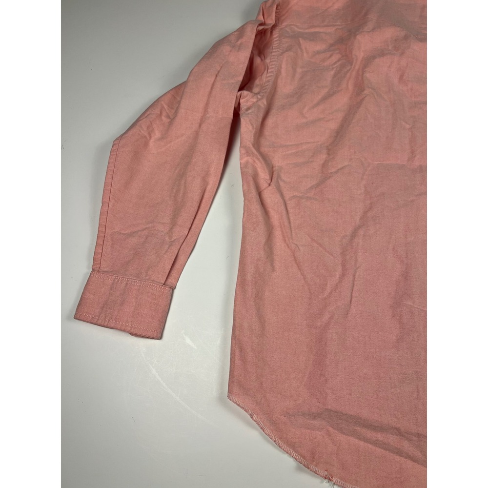Wrangler Gold Mens 16 1/2x34 Pink Button Down Long Sleeve Shirt USA Made - Picture 13 of 16